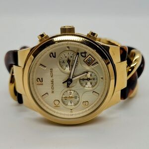 Michael Kors Chain MK4222 Women's Wrist Watches, Gold Dial